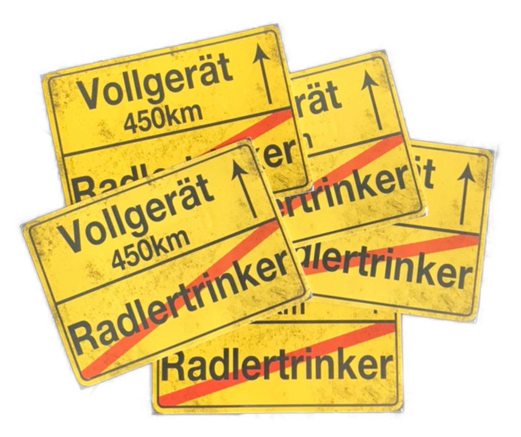 Vollgerät Ortsschild - Sticker Set (5 Stück)