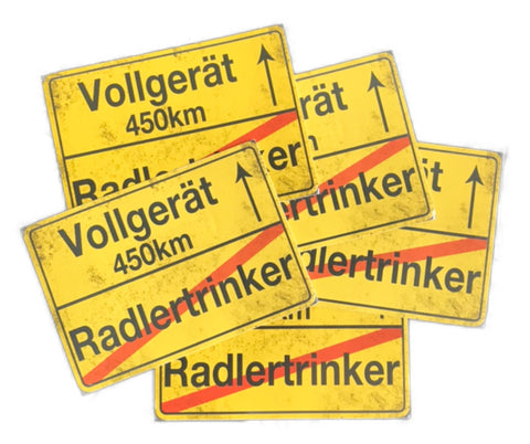 Image of Vollgerät Ortsschild - Sticker Set (5 Stück)